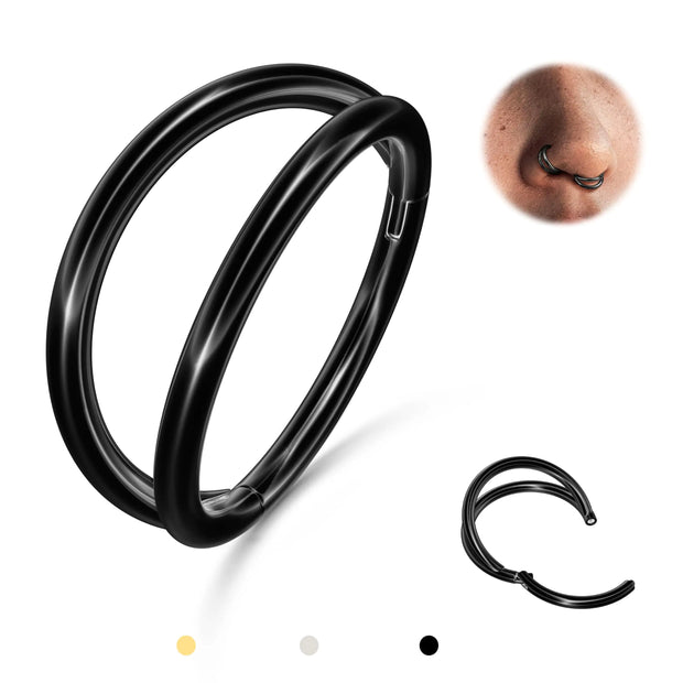 BodyBonita Triple/Double Hoop Nose Ring