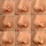 1 Piece Copper Fake Piercing Nose Ring